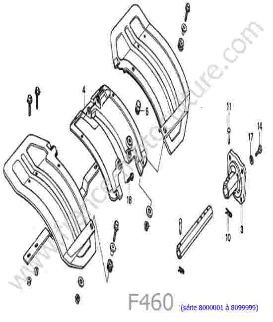 HONDA - F460FS : Garde boue