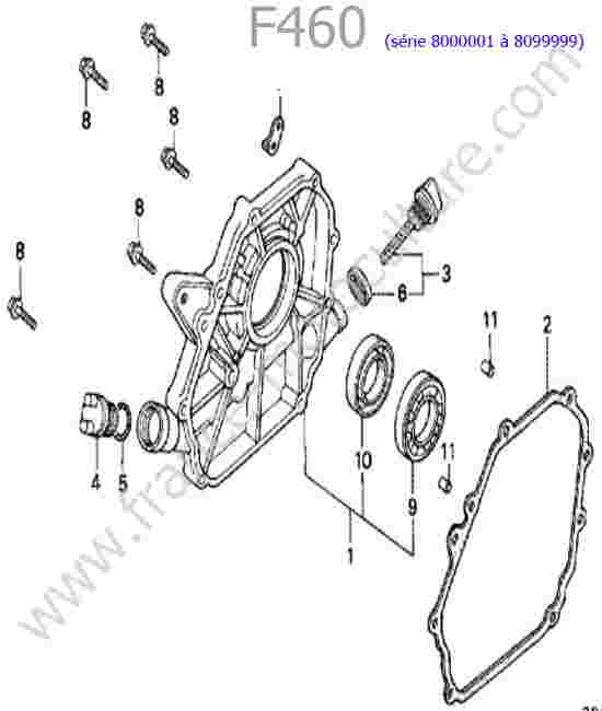 HONDA - F460FS : Carter moteur