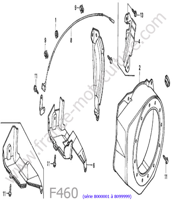 Carter lanceur HONDA F460FS