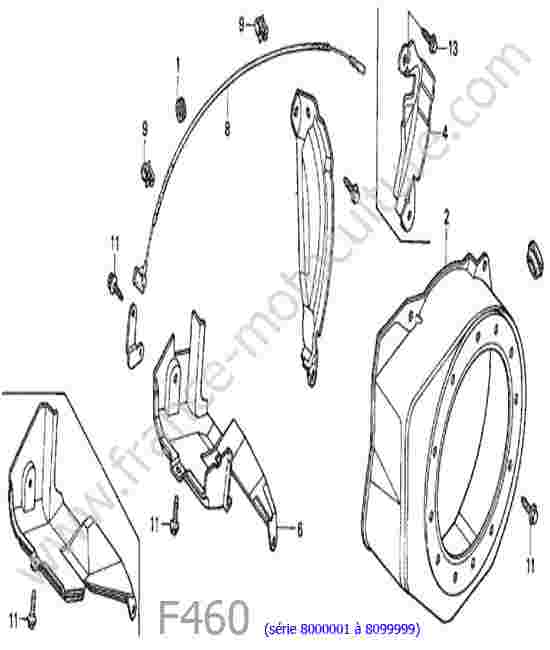 HONDA - F460FS : Carter lanceur