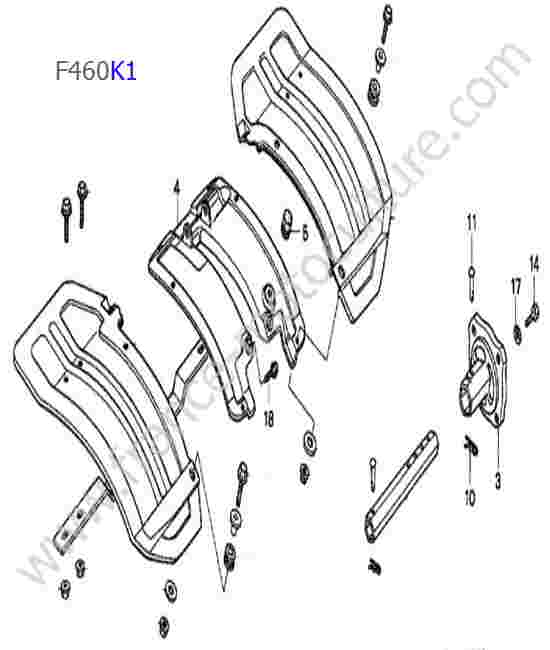HONDA - F460K1 : Garde boue
