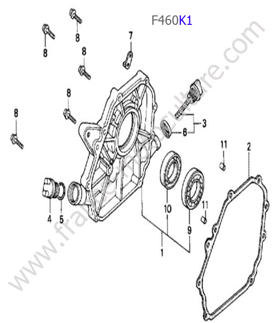Carter moteur HONDA F460K1