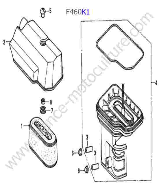 HONDA - F460K1 : Filtre air