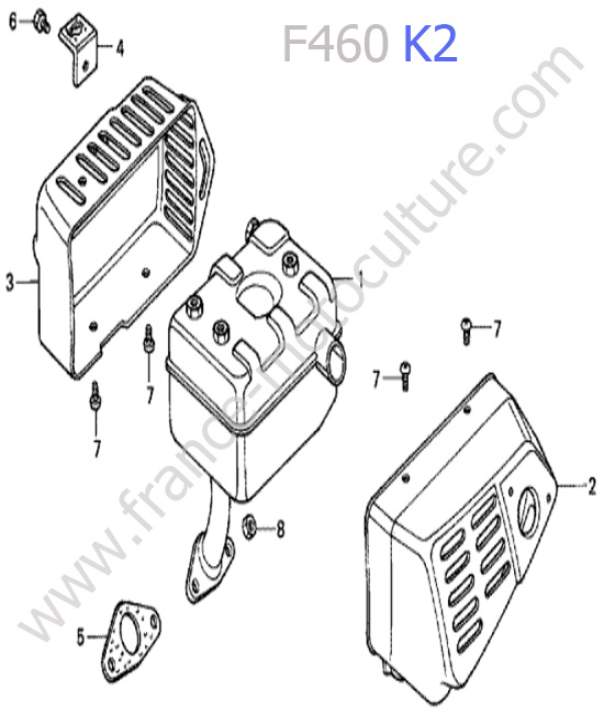 Echappement HONDA F460K2