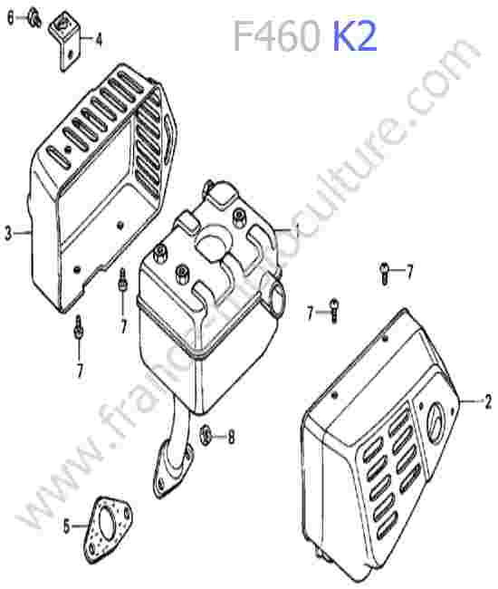 HONDA - F460K2 : Echappement