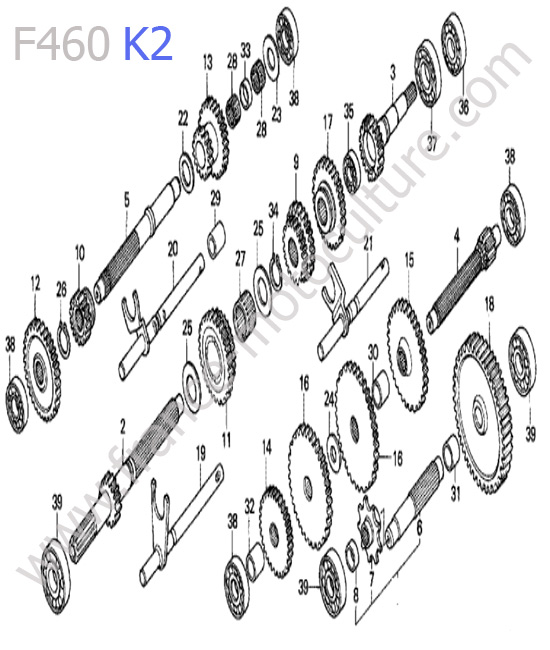 Arbres/pignons HONDA F460K2