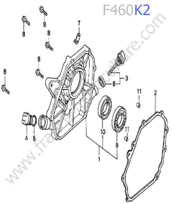 HONDA - F460K2 : Carter moteur