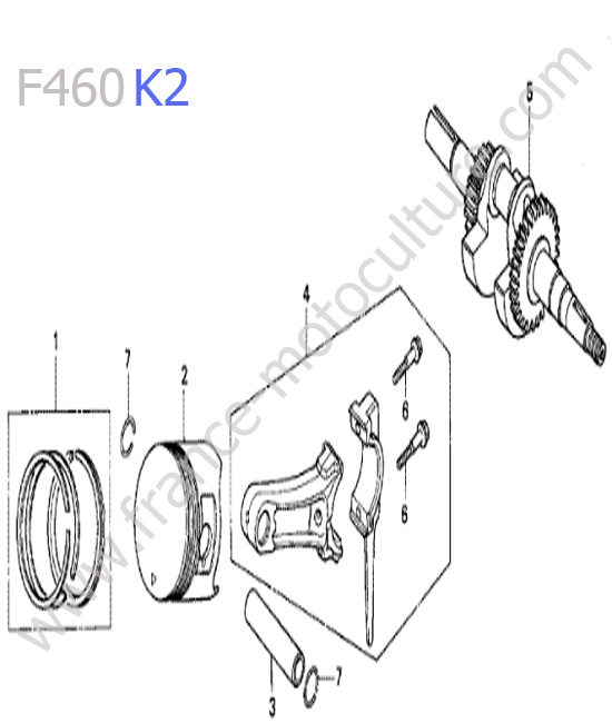 Piston/vilebrequin HONDA F460K2