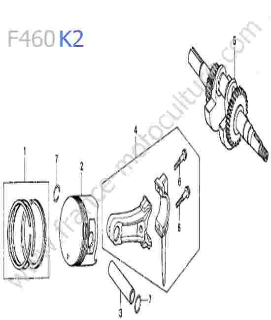 HONDA - F460K2 : Piston/vilebrequin