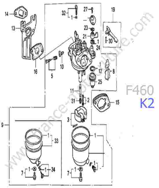 HONDA - F460K2 : Carburateur