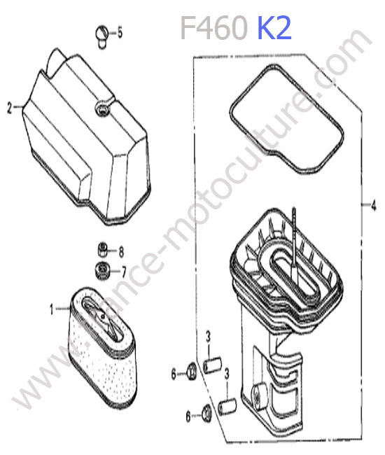 Filtre air HONDA F460K2