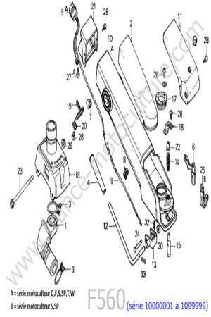 HONDA - F560-1 : Colonne / Mancheron