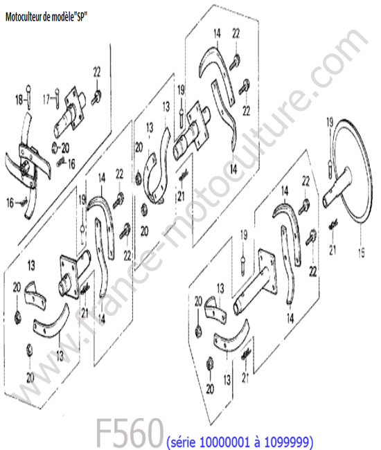 Couteaux / Fraises HONDA F560-1