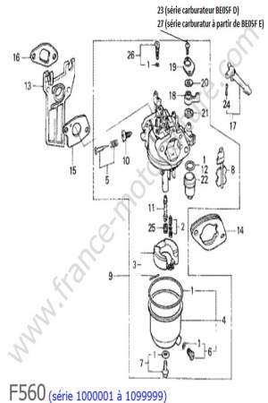 HONDA - F560-1 : Carburateur