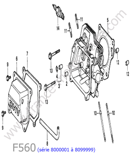 Culasse HONDA F560-2