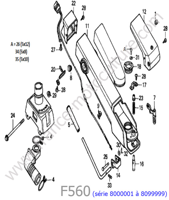 Colonne / Mancheron HONDA F560-2