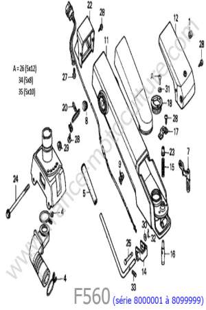 HONDA - F560-2 : Colonne / Mancheron