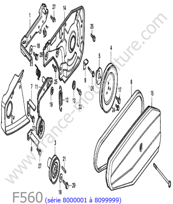 Couvercle / Courroie HONDA F560-2