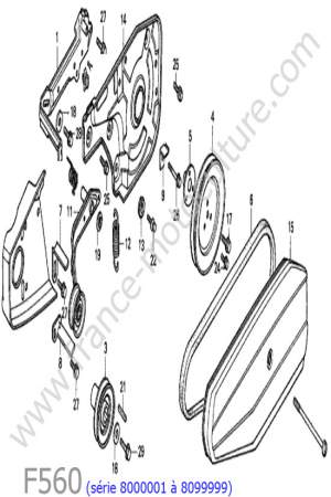 HONDA - F560-2 : Couvercle / Courroie