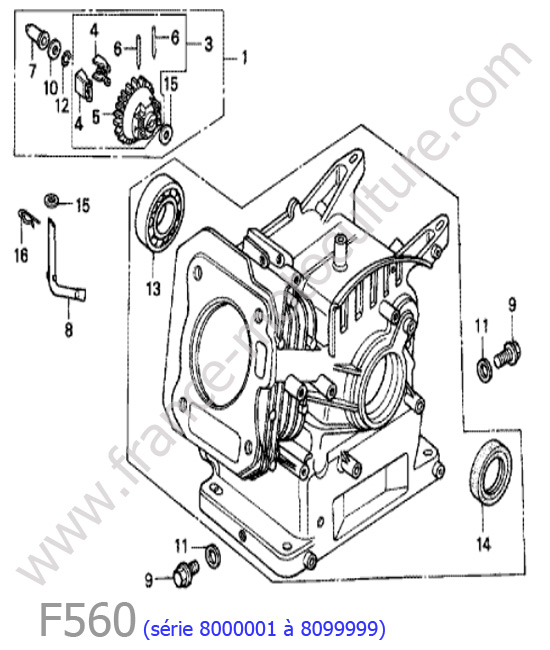 Bloc moteur HONDA F560-2