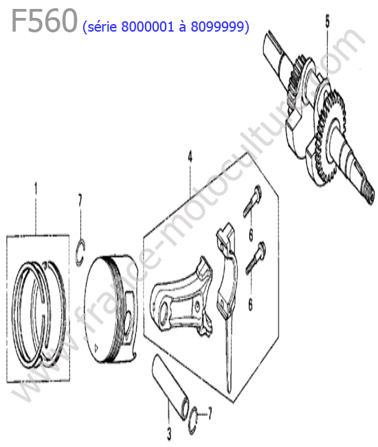 Piston / Vilebrequin HONDA F560-2