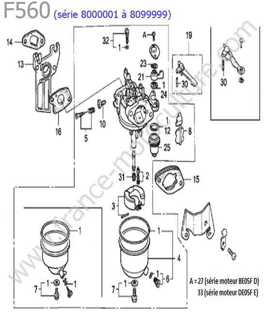 Carburateur : HONDA - F560-2