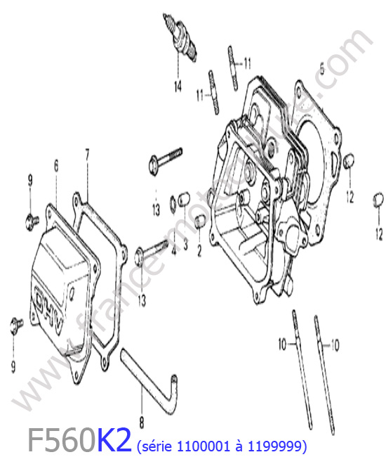 Culasse HONDA F560K2-1
