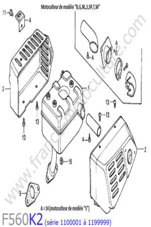HONDA - F560K2-1 : Echappement
