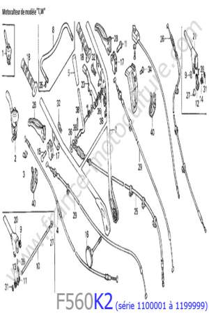 HONDA - F560K2-1 : Cables - guidon 4