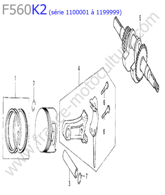 Piston / Vilebrequin HONDA F560K2-1