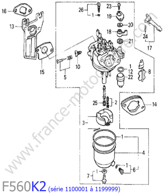Carburateur HONDA F560K2-1