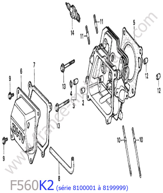 Culasse HONDA F560K2-2