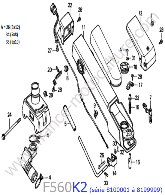 Colonne / Mancheron HONDA F560K2-2