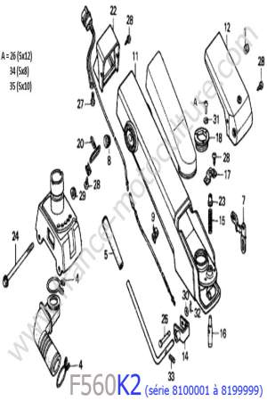 HONDA - F560K2-2 : Colonne / Mancheron