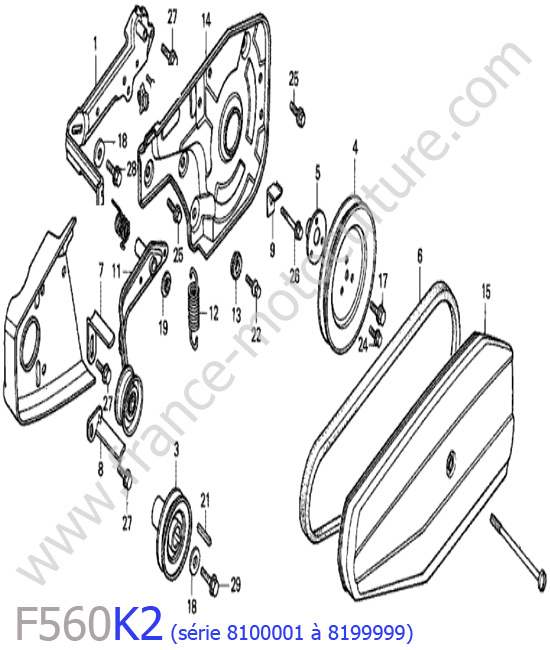 Couvercle / Courroie HONDA F560K2-2