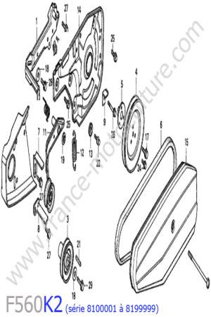 HONDA - F560K2-2 : Couvercle / Courroie