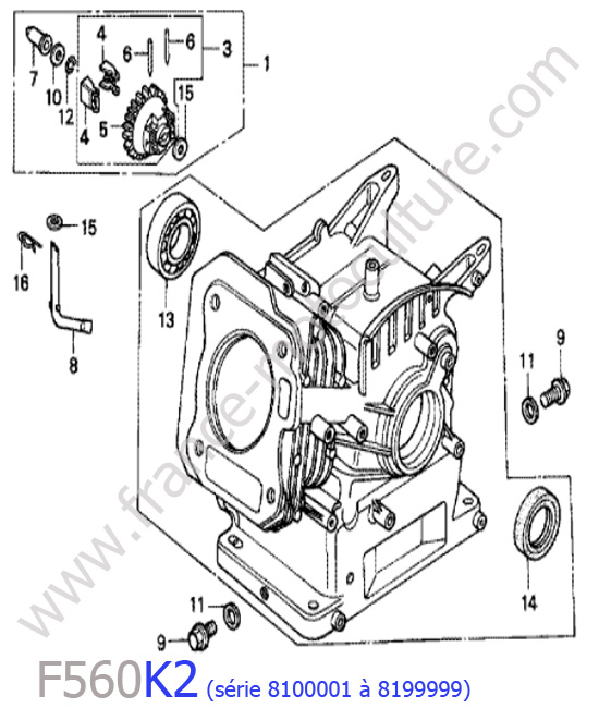 Bloc moteur HONDA F560K2-2