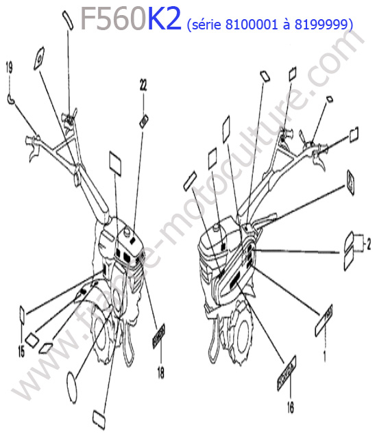 Etiquettes HONDA F560K2-2