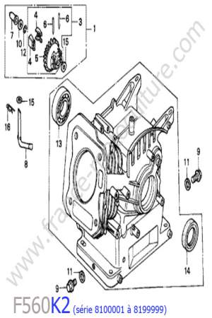 HONDA - F560K2-2 : Bloc moteur