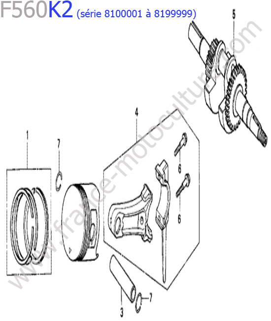 Piston / Vilebrequin HONDA F560K2-2