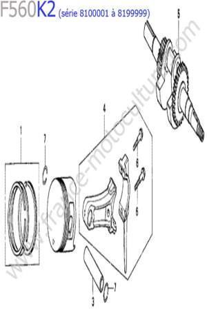 HONDA - F560K2-2 : Piston / Vilebrequin