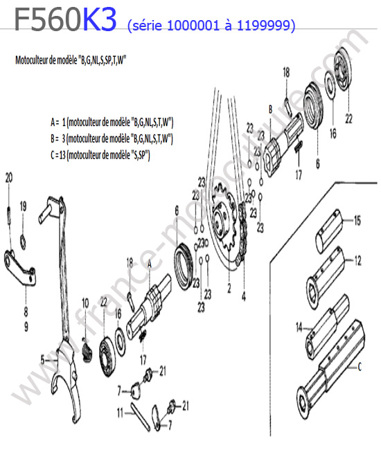 Arbre roues HONDA F560K3-1