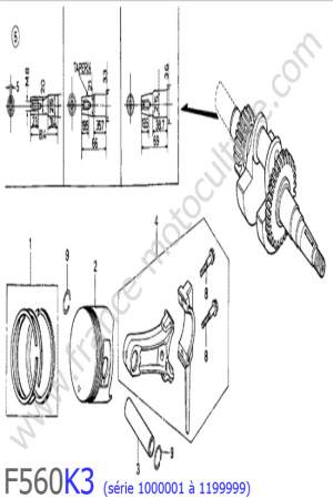 HONDA - F560K3-1 : Piston / Vilebrequin