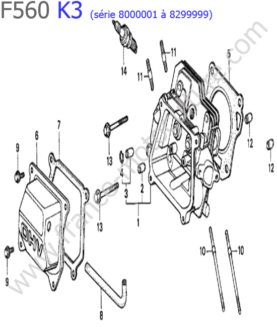 Culasse HONDA F560K3-2