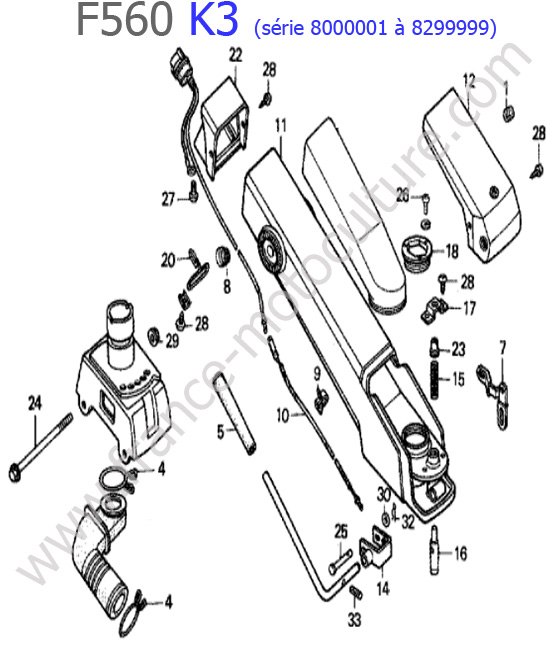 Colonne / Mancheron HONDA F560K3-2