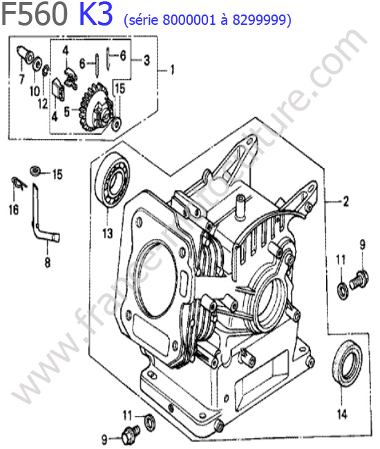 Bloc moteur HONDA F560K3-2