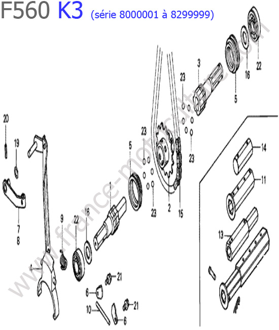 Arbre roues HONDA F560K3-2
