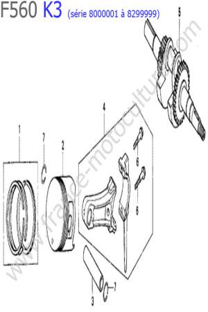 HONDA - F560K3-2 : Piston / Vilebrequin