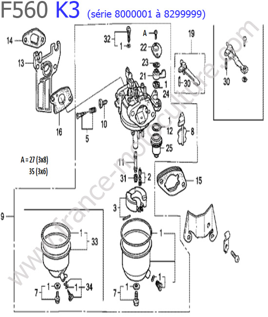 Carburateur HONDA F560K3-2