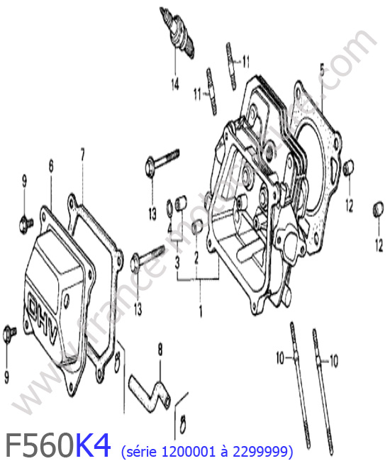 Culasse HONDA F560K4-1